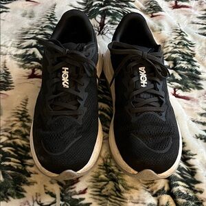 Hoka Men's Black and White Athletic Shoes